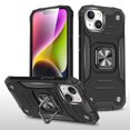thumbnail image 1 of FIEWESEY iPhone 15 Case,iPhone 15 Pro Case,iPhone 15 Plus Case,iPhone 15 Pro Max Case,Military Grade Shockproof Hard Back Ring Stand Armor Case for iPhone 15 Series - iPhone 15 (Black), 1 of 7