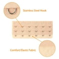 thumbnail image 4 of INSPIRE CHIC Women's 3 x 6 Hooks Bra Extender Brassiere Eye Tape Strap Skin Color-1 3 Rows 6 Hooks 2 Pcs, 4 of 5