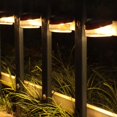 thumbnail image 1 of 6 Solar Powered Deck Fence Wall Patio Outdoor Path Dusk to Dawn Lights Lámparas LED Luz Black_Warm Sharpla luz de cubierta al aire libre, 1 of 7