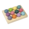 thumbnail image 3 of Tablero de clavijas de juego de bolas de clasificación de colores de madera, juguetes de colores del arco iris, 12 bolas, juguetes Montessori, 3 of 9