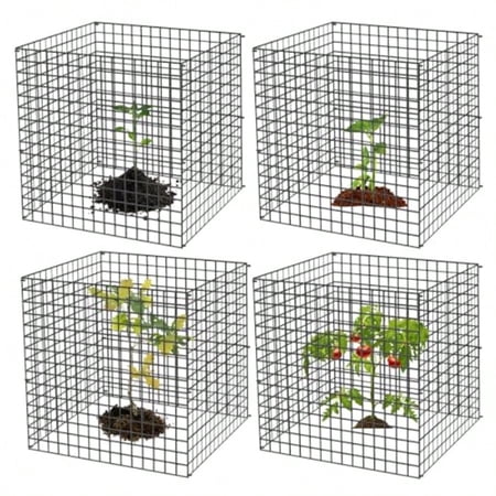 4 Packs Wire Plant Protectors15.7 X 15.7 Wire Mesh Plant Protector Cage DIY Garden And Vegetable Protectors Plant Cage To Protect Plants From Animals