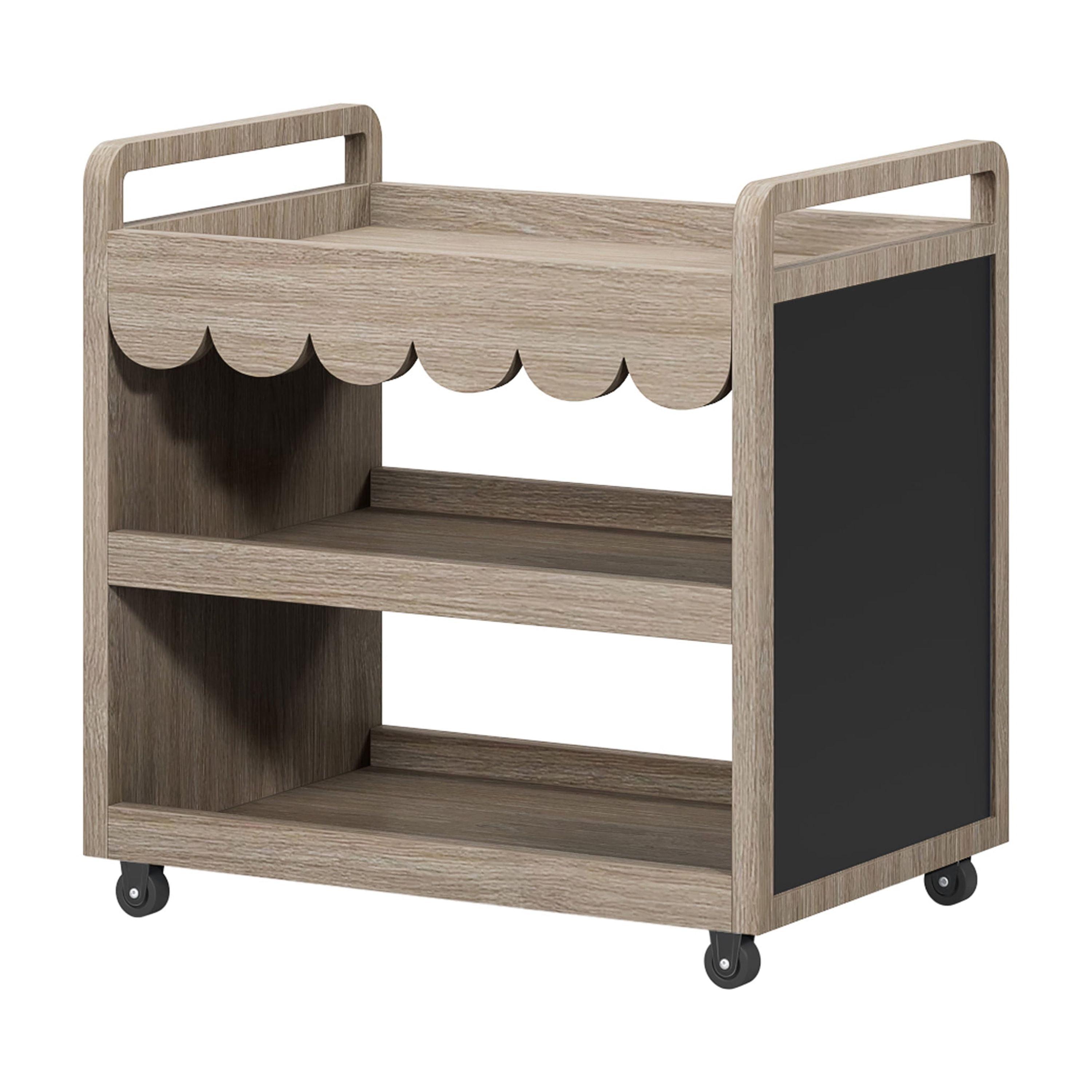 House of Happy Scallop Art Cart , Natural