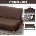 thumbnail image 3 of CZL 100% Waterproof Futon Mattress Cover, Leakproof Armless Sofa Slipcover, Stretch Rhombus Jacquard Sofa Bed Cover, Couch Furniture Protector for Kids, Pets, Dog and Cat (Small, Brown), 3 of 10