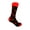 Black with Crimson, variant on Valentine's Day Red Hearts Pattern Mid-calf Dress Casual Unisex Socks In Black with Red Color