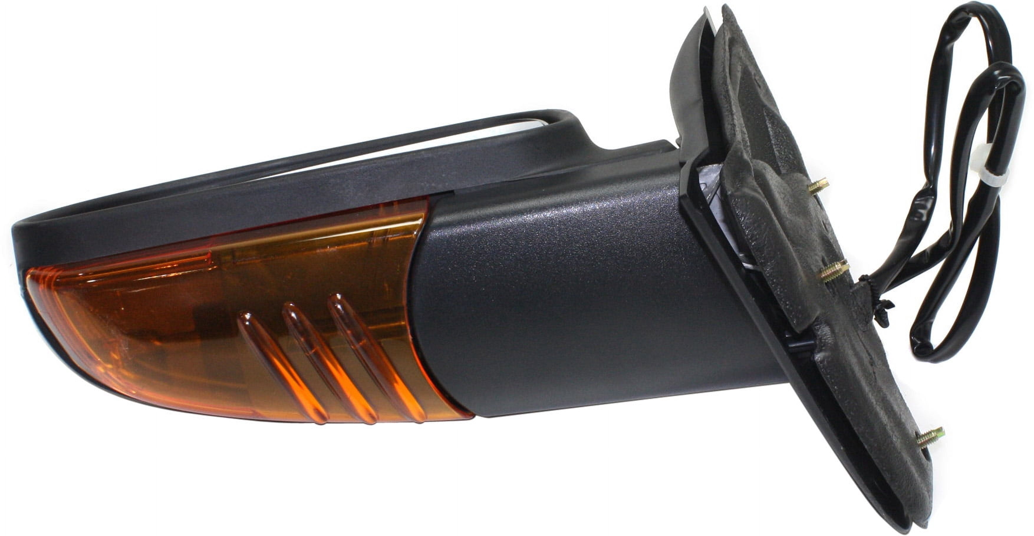 Mirror Compatible With 2002-2003 Chevrolet Trailblazer GMC Envoy Left Driver Side Heated In-housing Signal Light Textured Black Kool-Vue