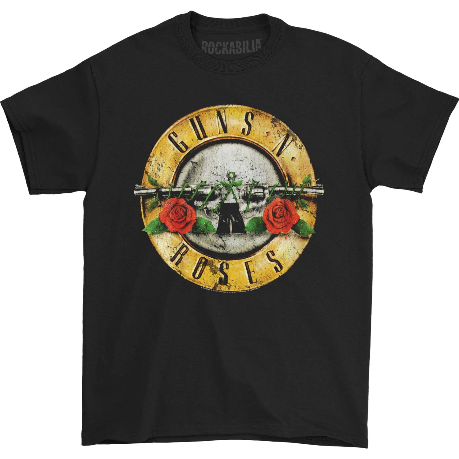 Guns N' Roses - Guns N Roses Men's Distressed Bullet T-shirt Small ...