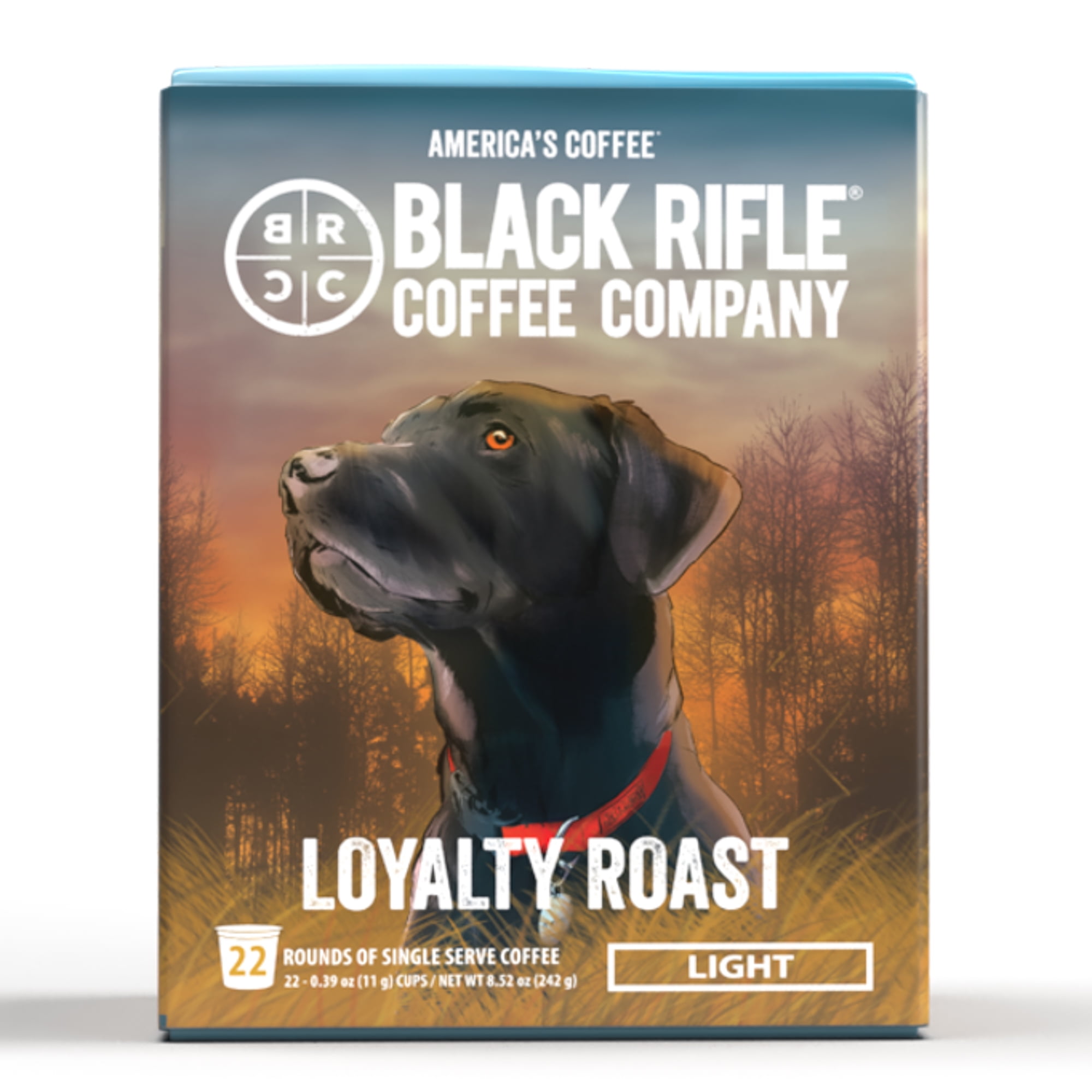 Black Rifle Coffee Loyalty Roast KCup Pods, Light Roast, 22 Ct