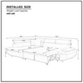 thumbnail image 6 of Kevinplus Velvet L Shape Sofa, Sleeper Sofa 2 in 1 Pull Out Couch Bed, Right-Facing Pull-out Bed for Living Room, Metal Legs, 6 of 9