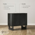 thumbnail image 3 of Nathan James Solace Mid Century Modern Cabinet, Black Storage Cabinet or Accent Cabinet with Doors with Solid Wood Legs and Adjustable Shelf, 3 of 6