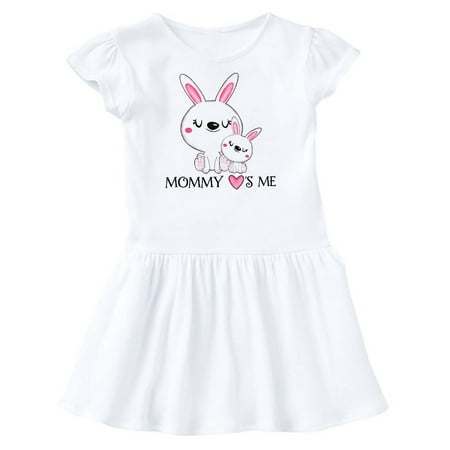 

Inktastic Mommy Loves Me- bunny family Gift Toddler Girl Dress