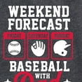 thumbnail image 2 of Instant Message - Celebrate Family - Weekend Forecast Baseball with Dad - Toddler & Youth Girls Fleece Dress, 2 of 5