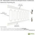 thumbnail image 2 of Ekena millwork 94 1/2"L (Adjustable 40"H to 44"H) Ashford Scalloped Panel Traditional Wainscot Paneling Kit, 2 of 10