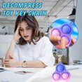 thumbnail image 3 of 2021 New Fidget Dimple Toy Keychain Pendent, Silicone Bubbles Flipping Board Toy, Stress Relief Simple Sensory Dimple Toy for Concentration Training, Hand Exercise Educational Toy for Kid Adult (#40), 3 of 8