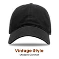 thumbnail image 2 of Gorra de béisbol FURTALK, vintage, lavada, desestructurada, negra, 2 of 7