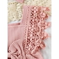 thumbnail image 6 of Musuos Baby Girls Summer Romper 0-18Months Infant Lace Sleeve Round Neck Ruffle Romper with Headband, 6 of 9