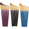thumbnail image 3 of Nylon Hair Wooden Handle Artist Paint Brush Set Professional Oil Watercolor Acrylic Painting Brushes 3/6/10/12Pcs Art Supplies 10Pcs Purple Set, 3 of 6