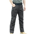 thumbnail image 3 of QATAINLAV Prime Sales Today Mens Ripstop Tactical Pants Outdoor Casual Multiple Pockets Cargo Pants Solid Color Work Hiking Climbing Trousers Navy M, 3 of 5