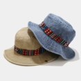 thumbnail image 4 of Women Hat Geometric Adjustable String Unisex Fisherman Hat for Men, 4 of 10
