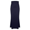 thumbnail image 4 of Dark Royal Blue Ladies Loose Fit Skirts for Women Faux Satin Silk Brunch Basic Maxi Long 2025 Clothing Trendy XL, 4 of 6