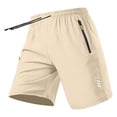 thumbnail image 4 of Guluxicc Men's Athletic Shorts Quick Dry Elastic Waist Drawstring Summer Gym Shorts With Zip Pockets, 4 of 9