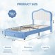thumbnail image 2 of Tamaño individual-xl forrado marco de cama includes almacenamiento cajón y smart LED cabecero platform marco de cama niños de madera slats support no necesita colchón base easy to assemble, 2 of 6