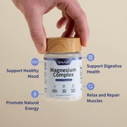 Snap Supplements Magnesium Complex Chelated Capsules - Triple Magnesium Blend for Muscle Repair & Energy Support