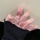 thumbnail image 1 of Explosiones con armadura, parches de uñas con destellos de línea larga de lujo y luz francesa, piezas de arte de uñas terminadas, 1 of 5