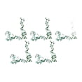 thumbnail image 2 of Guirnalda de rosas artificiales con peonías falsas, guirnalda decorativa colgante de rosas para Blanco Azul, 2 of 8