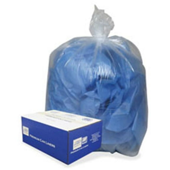 Webster Low Density Can Liners - 33 Gal - 33" X 39" - 0.60 Mil [15 Micron] Thickness - Low Density - 250/carton - Clear, Translucent (333916c)