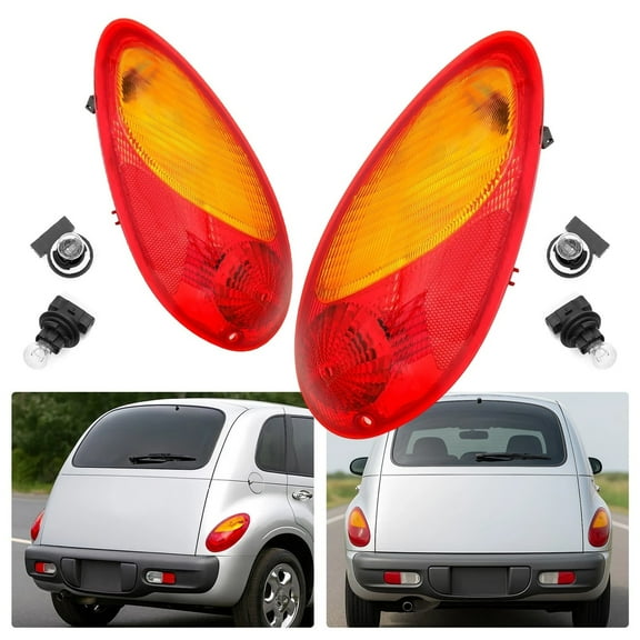 For 2001-2005 Chrysler PT Cruiser Tail Lights Brake Lamps Pair W/Bulb 01 02 03