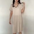 thumbnail image 7 of HomeGardon Nightgowns for Women,Women's Sleepwear,Women's V Neck Solid Color with Chest Cushion Loose and Comfortable Plus Size Home Skirt,M-XXL, 7 of 7