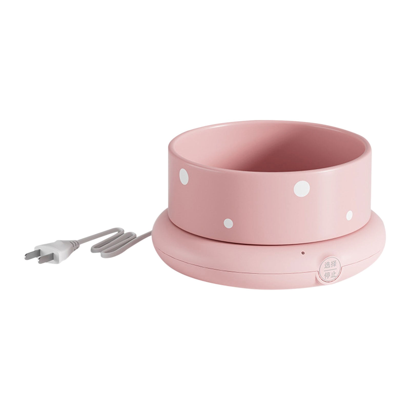 Pet Heated Water Ceramics Bowl, Constant Temperature Pet Drinking Dispenser, 3 Temperature Settings BPA-Free Removable Ceramic Bowl, Anti-Chew Cord Winter Pet Feeding Bowl (Large,Pink)