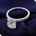 thumbnail image 6 of Cora Jewellery 2.75CT Oval Moissanite Hidden Halo Engagement Ring For Women, 14K Yellow Gold, 6 of 7