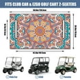 thumbnail image 3 of Modern Mandala Print Golf Cart Bench Cover 51" x 31", Universal Microfiber Towel for Front Seat Protection, 3 of 8