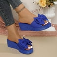 thumbnail image 6 of Xfvqtps Womens Bow Wedge Slide Sandals Casual Thick Sole Slip on Comfortable Outdoor Summer Shoes, 6 of 9