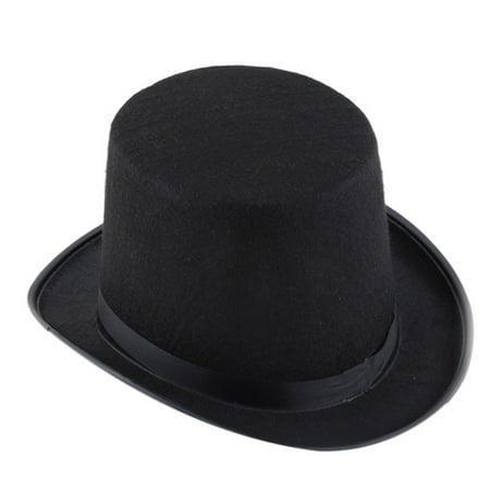 Funny Party Hats Black Top Hat Victorian Hat for Men Felt Tuxedo ...