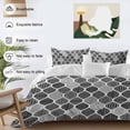 thumbnail image 3 of Vintage Texture Bedding Duvet Cover Set Twin Size 4 Pieces Classic Black Stripe Decorative Bedding Set with Zipper Closure, 1 Comforter Cover 68x86 Inches 1 Flat Sheet & 2 Pillow Cases, 3 of 7