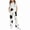 White, variant on Generic Teen Girl Cow Overalls Adjustable Straps Wide Leg Casual Jumpsuit Onesie