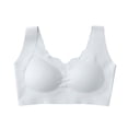 thumbnail image 5 of Ynynloco Wireless Seamless Bras for Women No Underwire Wavy V Neck Soft Support Full Coverage Comfortable Everyday Basic Bra, 5 of 9