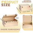 thumbnail image 3 of 2 Pcs Unfinished Wooden Box 14 x 10 x 6.5 Inch Treasure Chest Craft Box with Hinged Lid Rustic Large Paint Box Stash Crate for Storage Carving DIY Gift, 3 of 7