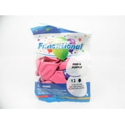 Funsational Pink & Purple 12" Latex Balloon Pack - 12ct