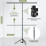EMART 5x6.5ft Green Screen Backdrop Kit, with Photo Greenscreen Background, Portable T-Shape Stand for Photography, Studio