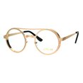 thumbnail image 3 of Steam Punk Retro Victorian Metal Rim Rose Gold Round Circle Lens Pimp Eye Glasses, 3 of 4