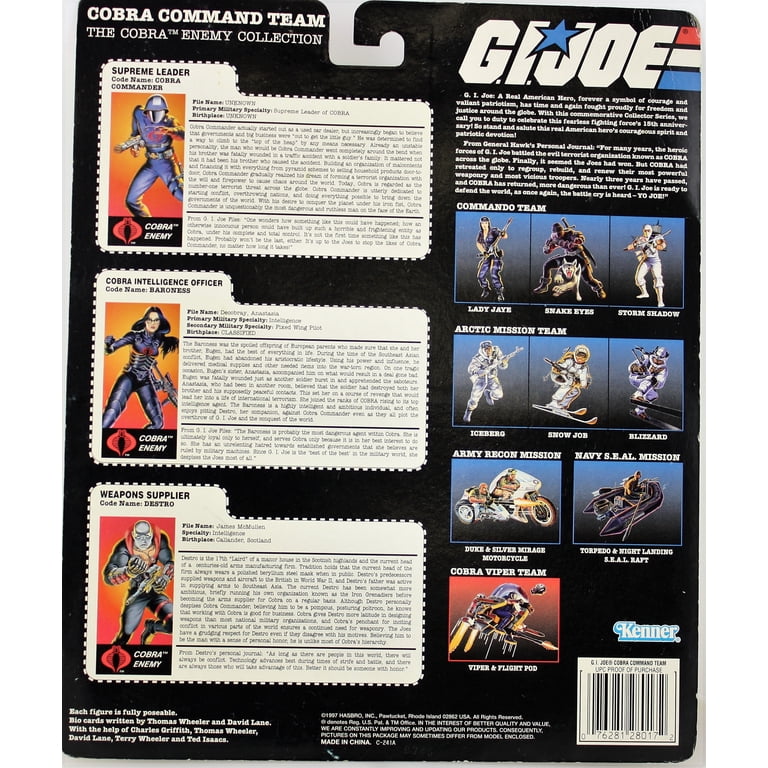 G.I. JOE COBRA COMMAND TEAM 未開封 Kenner GI Joe Cobra Enemy Collection Action Figures, 12 x 10 x 3