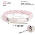 thumbnail image 2 of Link Pheromone Bracelet for Women, 8mm Healing Crystal Beads Stretch Bracelet Pink Love Rose Quartz Pheromone Bracelet Handmade Good Luck Energy Chakra Stone Beaded Bangle Jewelry Gifts for Women Mom, 2 of 6
