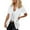 White, variant on Casual Blazers for Women 2025 Short Sleeve Open Front Notch Lapel Collar Business Casual Work Office Jacket