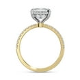 thumbnail image 4 of IGI Certified Lab Grown Diamond Ring | Center 7MM Princess Cut Halo Solitaire Engagement Wedding Rings For Women In 18K Solid Yellow Gold | F-G, VS-SI Quality (2.40 Ctw) Ring Size-4, 4 of 7