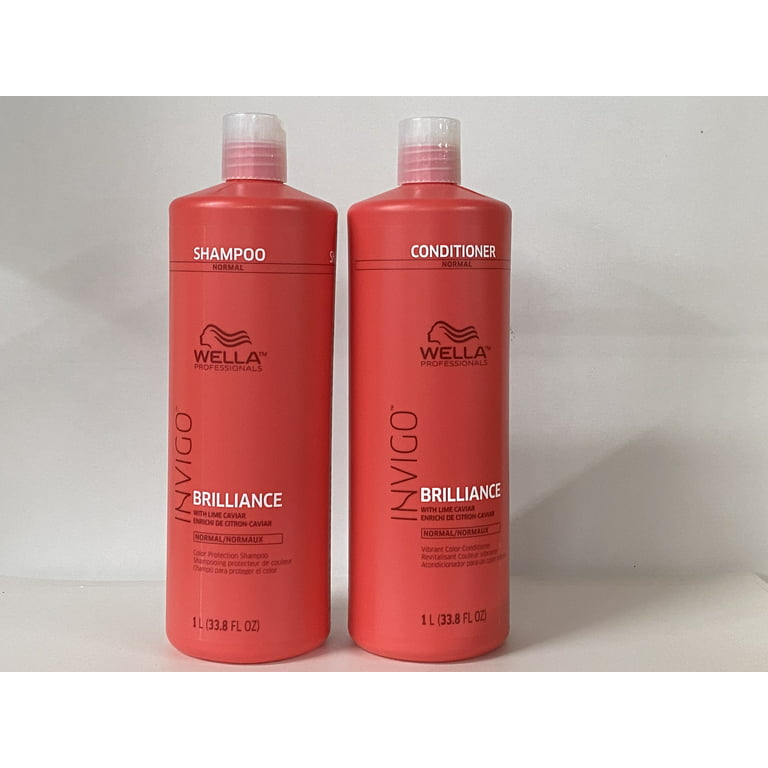 Wella Invigo brilliance color protecting shampoo Conditioner for fine to normal hair 33.8 oz liter set - Walmart.com