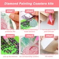 thumbnail image 4 of WWD POOL 8Pcs Diamond Painting Coasters Kits(Flamingo), 4 of 7