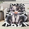 thumbnail image 6 of 1pc Daughter And Granddaughter Cute Calf Print Flannel Blanket, Warm And Soft, Suitable For Sofabed, Sofa, Camping And Travel, The Best Holiday Gift Blanket, Birthday Blanket, Gift Blanket, 6 of 6